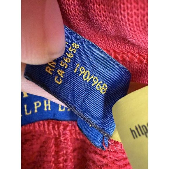 Polo Ralph Lauren Fleece Sweatpants Pants Starboard Red Men's 2XL Bleach Splat - Picture 10 of 12